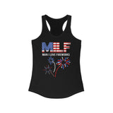 MILF Man I love Fireworks Fourth of July Tank Top