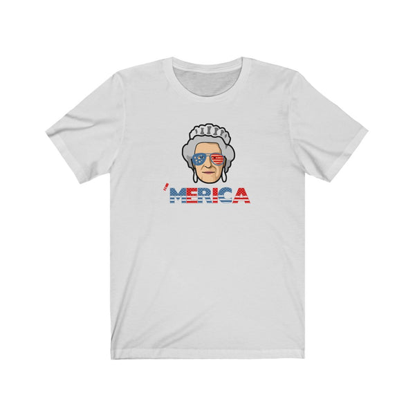 4th of July Queen Elizabeth 'MERICA Short Sleeve Shirt for Independence Day