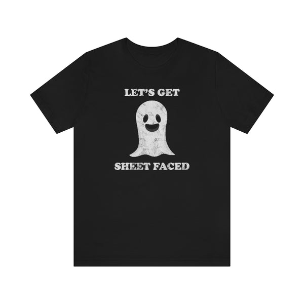 Let's Get Sheet Faced Funny Ghost Halloween Shirt